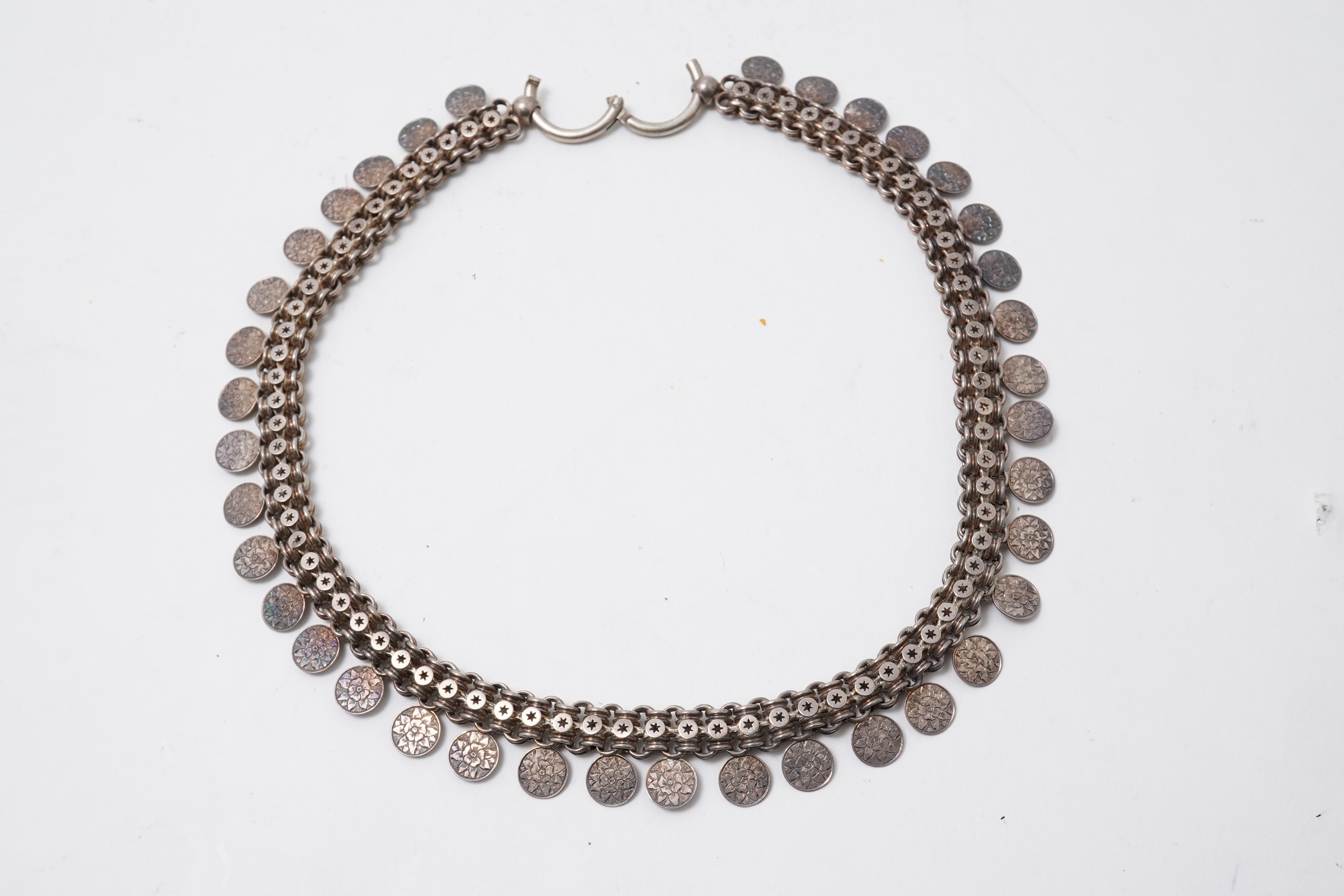 Three silver necklaces, 19th/early 20th century